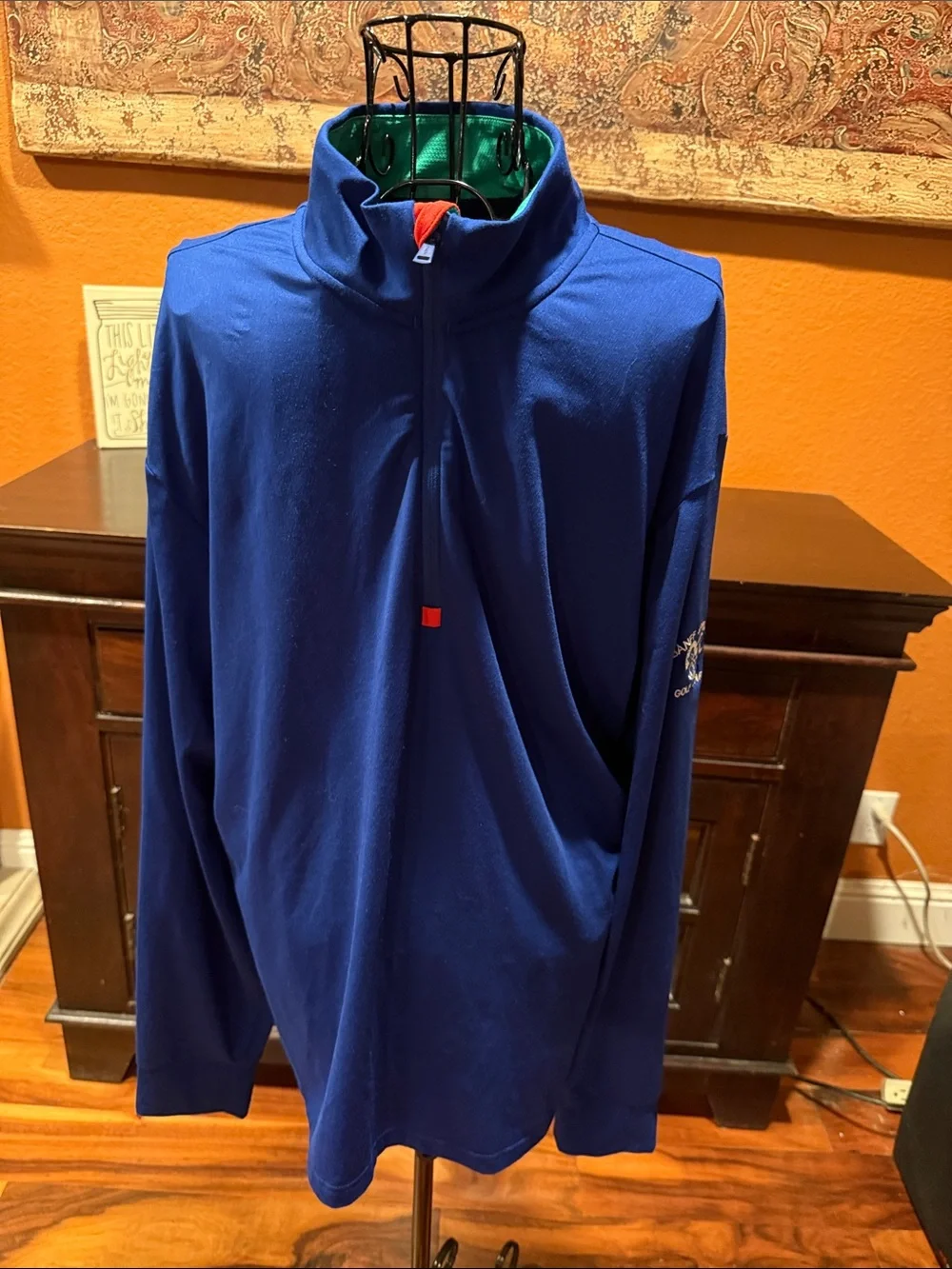 XL Polo Golf Ralph Lauren Blue Quarter-Zip Pullover